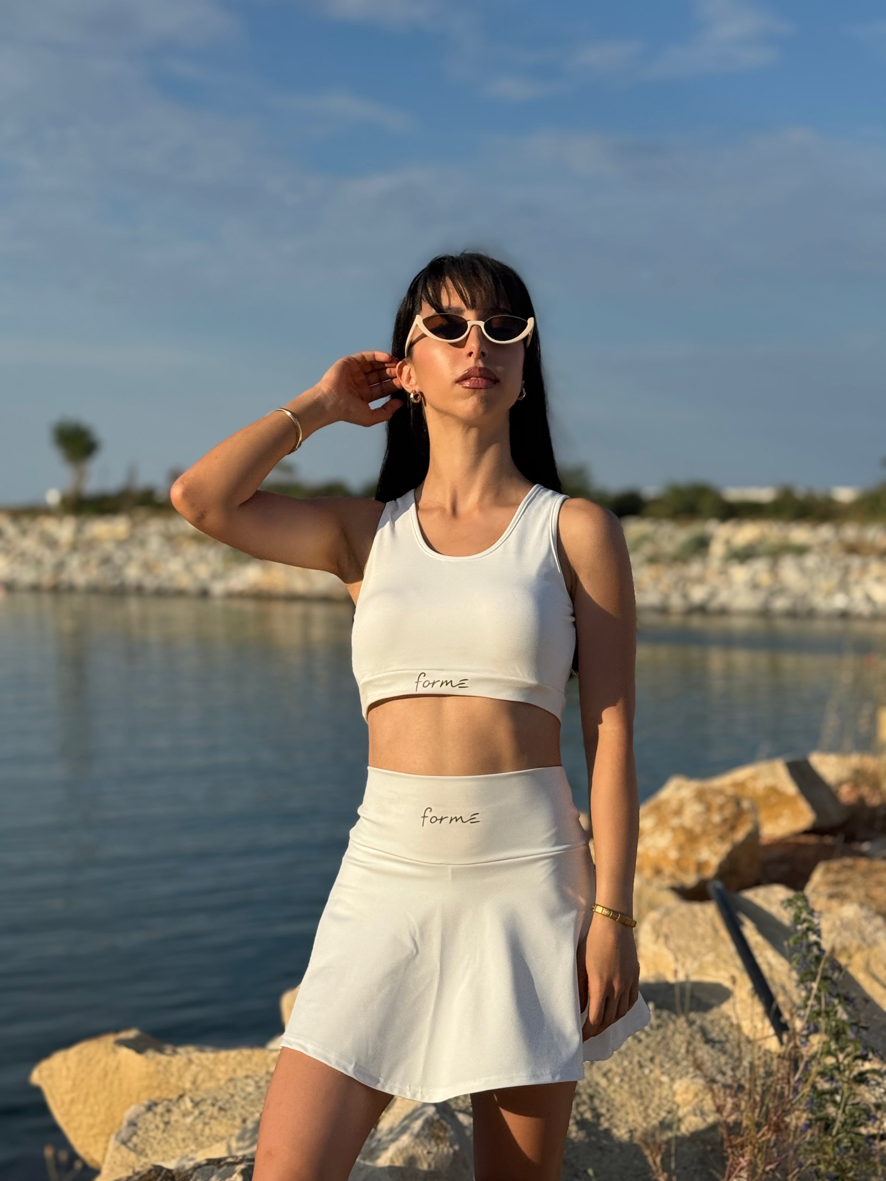 Forme Court Bra – Cloud White